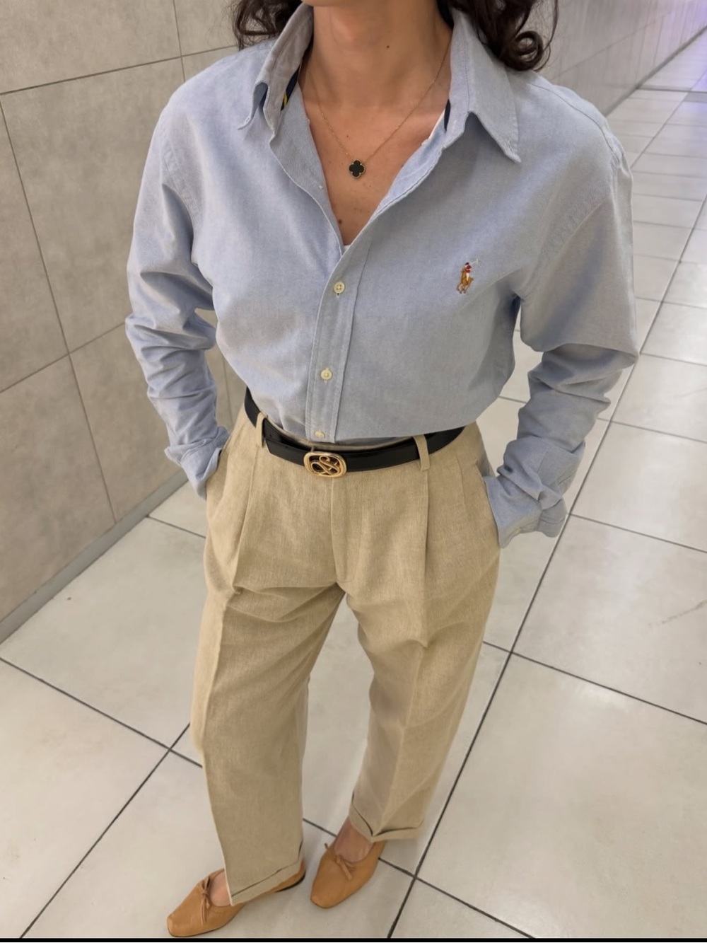 Polo Ralph Lauren Gray Button Up Shirt Size Small - Picture 6 of 11